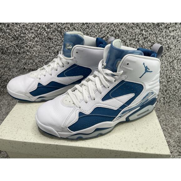 Jordan Jumpman MVP Mens 9.5 Retro Hi Top Basketball Shoes White Industrial Blue main image 9